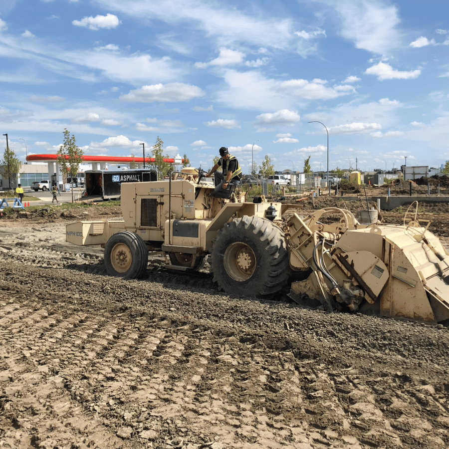 site preparation and base work paving