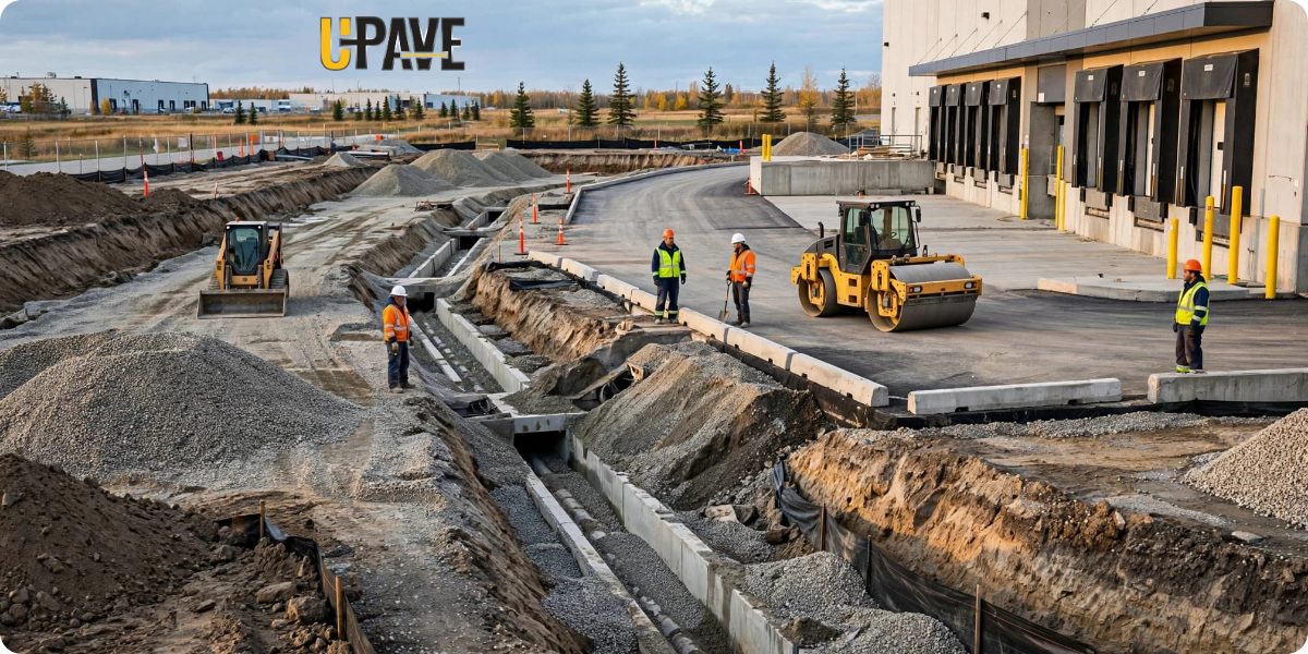 parking lot drainage Edmonton